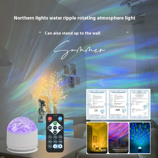 Rotating Polar Light Lamp – USB Powered LED Projector for Bedroom or Kids Room