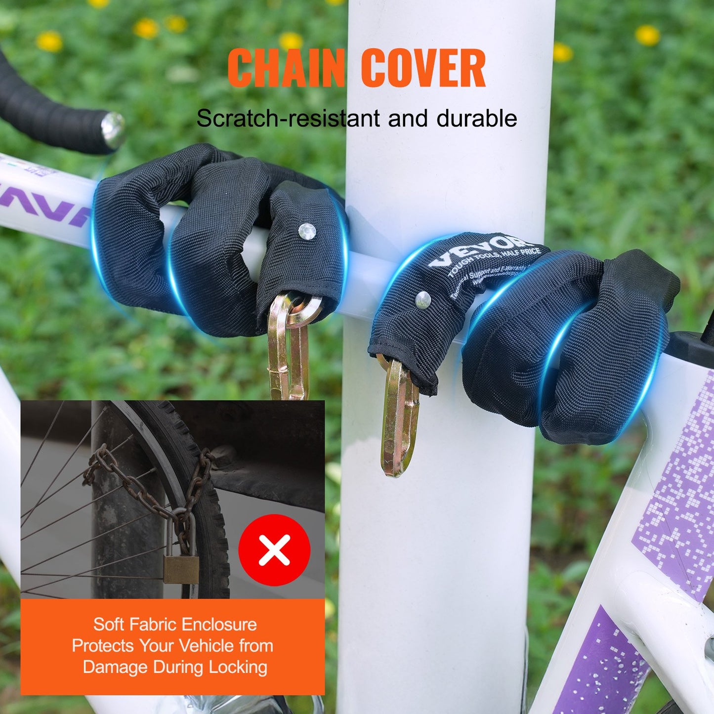 Heavy Duty Steel | High Security Bike Chain Lock