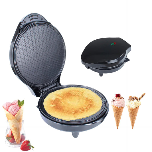 110V Ice Cream Cone Maker – Nonstick Waffle Cone Machine for Home or Commercial Use