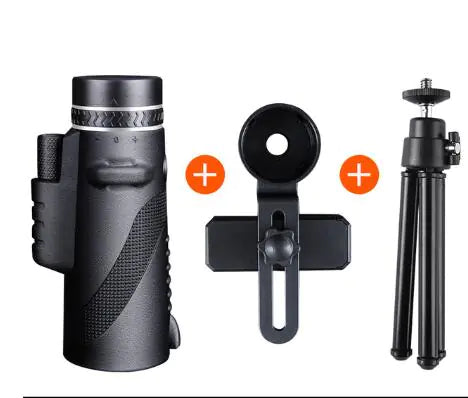 High-Definition Telescope with Universal Phone Mount – Portable Zoom Scope for Stargazing, Birdwatching & Travel