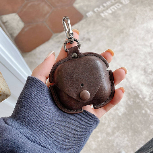 Leather AirPods Case for 3rd Generation – Protective Cover with Keychain Clip